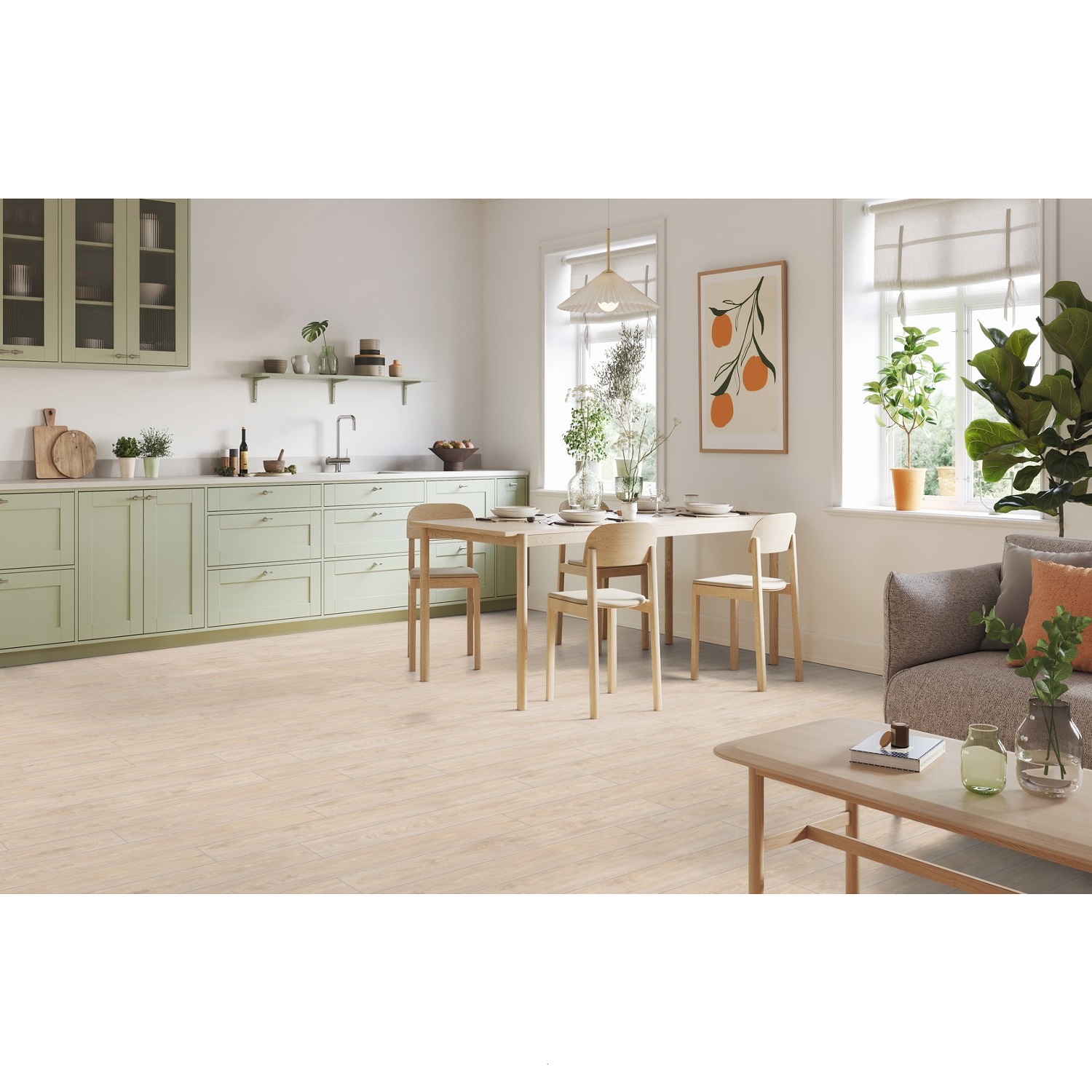 Laminate Tarkett Woodstock Aquablock Paguera Oak Beige (191x1380) 2.11m² 3