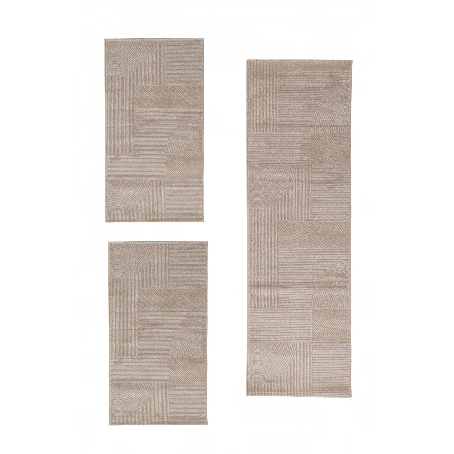 Χαλιά Κρεβατοκάμαρας (Σετ 3τμχ)  Organic 591 Beige - Royal Carpet 4