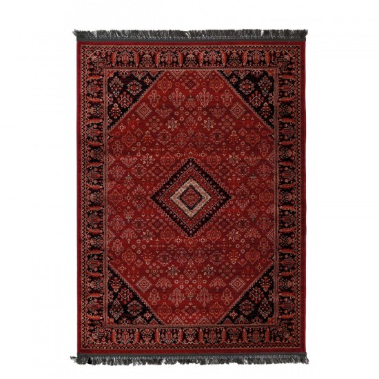Χαλιά Κρεβατοκάμαρας (Σετ 3τμχ) Afgan 306A D.Red Black - Royal Carpet