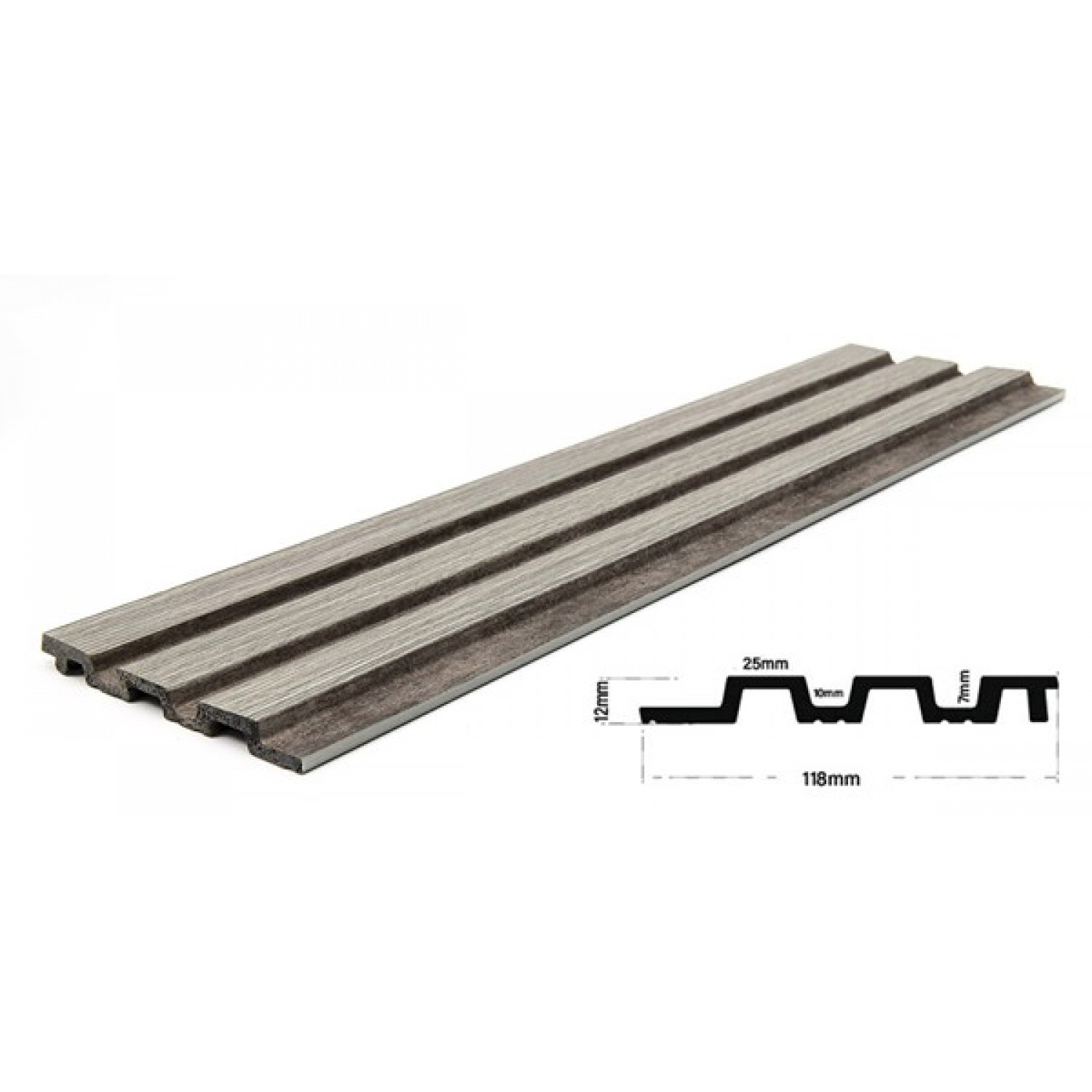 Panel 3D Πηχάκι Piano Grey Oak/Rust 12.2x290cm 5