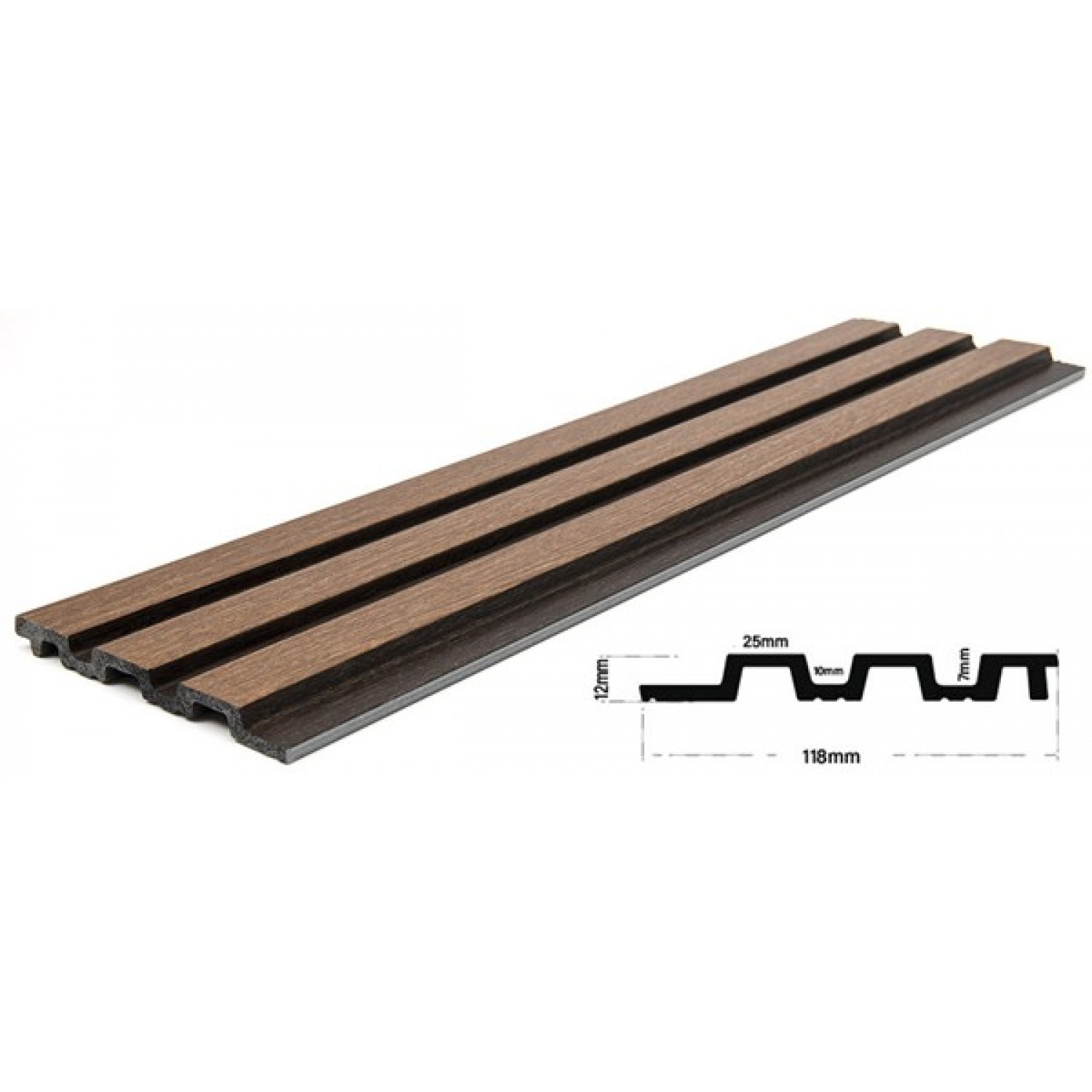 Panel 3D Πηχάκι Piano Golden Oak/D.Brown 12.2x290cm 5