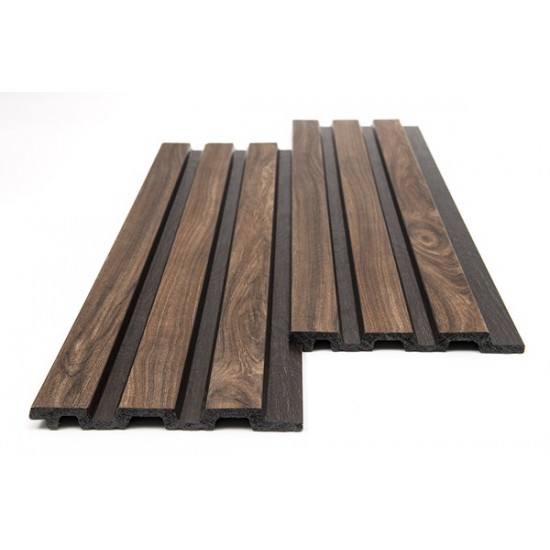 Panel 3D Πηχάκι Piano Walnut/D.Brown 12.2x290cm
