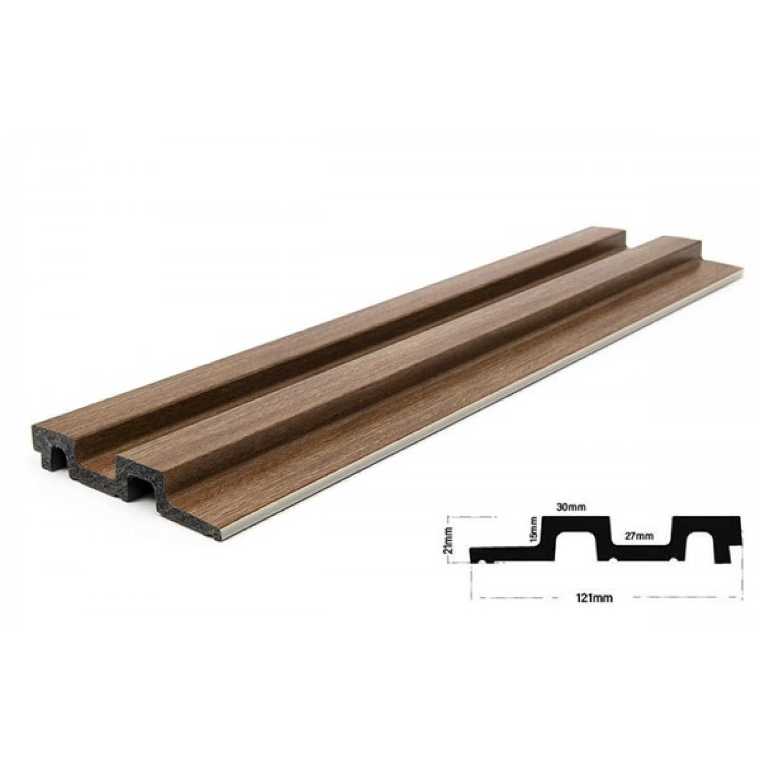 Panel 3D Πηχάκι Residence Brown Oak 12.2x290cm 5