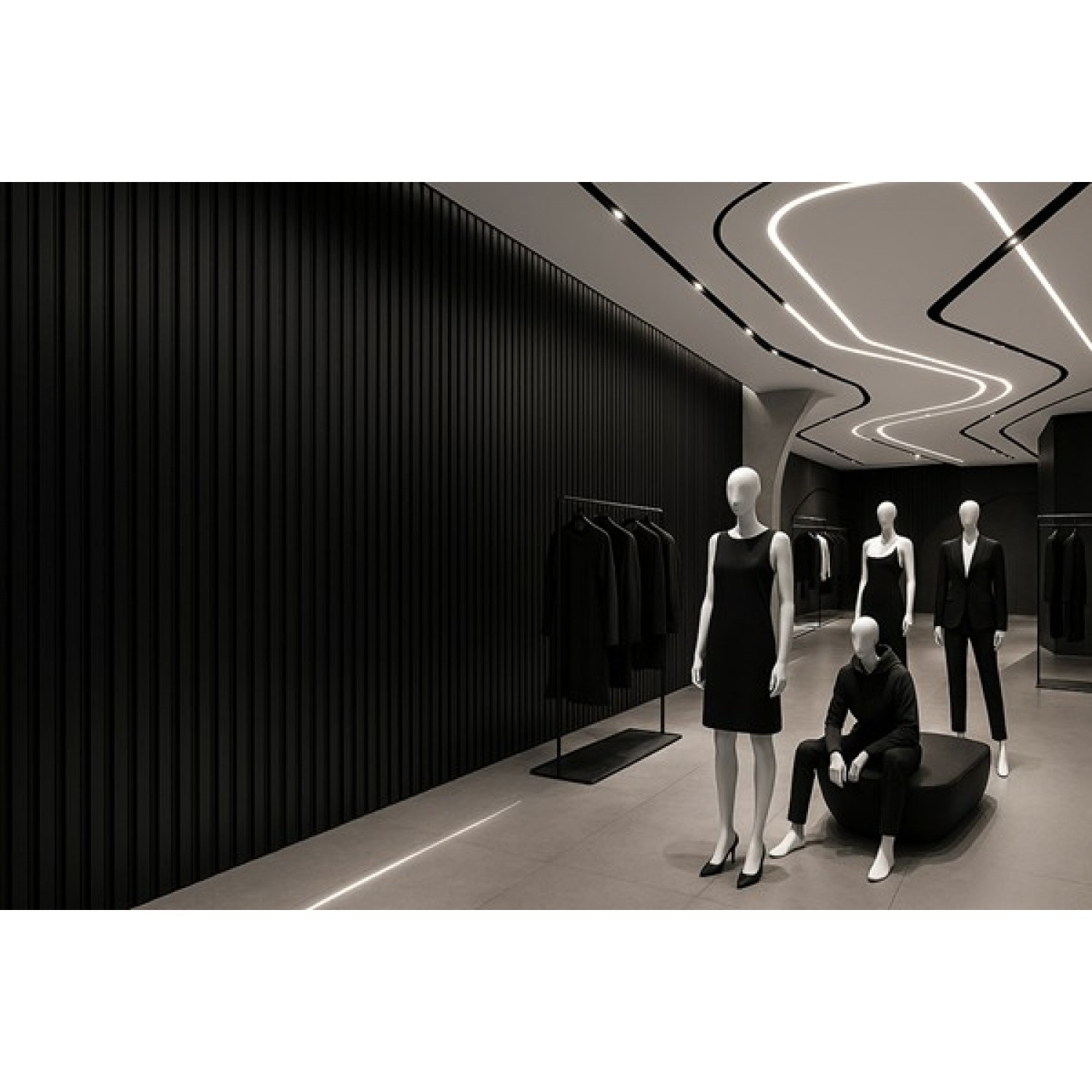 Panel 3D Πηχάκι Residence Black 12.2x290cm 4
