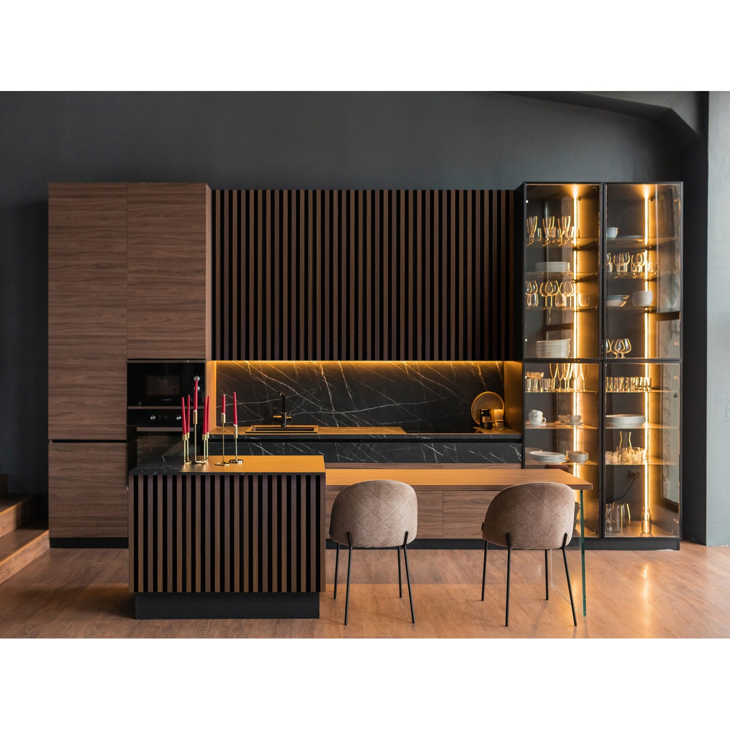 Panel 3D Woodline Acoustic Oak Dark 30x270cm 4