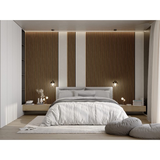 Panel 3D Woodline Acoustic Oak Light 30x270cm 2