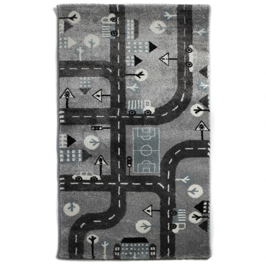 Παιδικό Χαλί Frieze Kids 0049A Grey/Blue - 160x230 cm