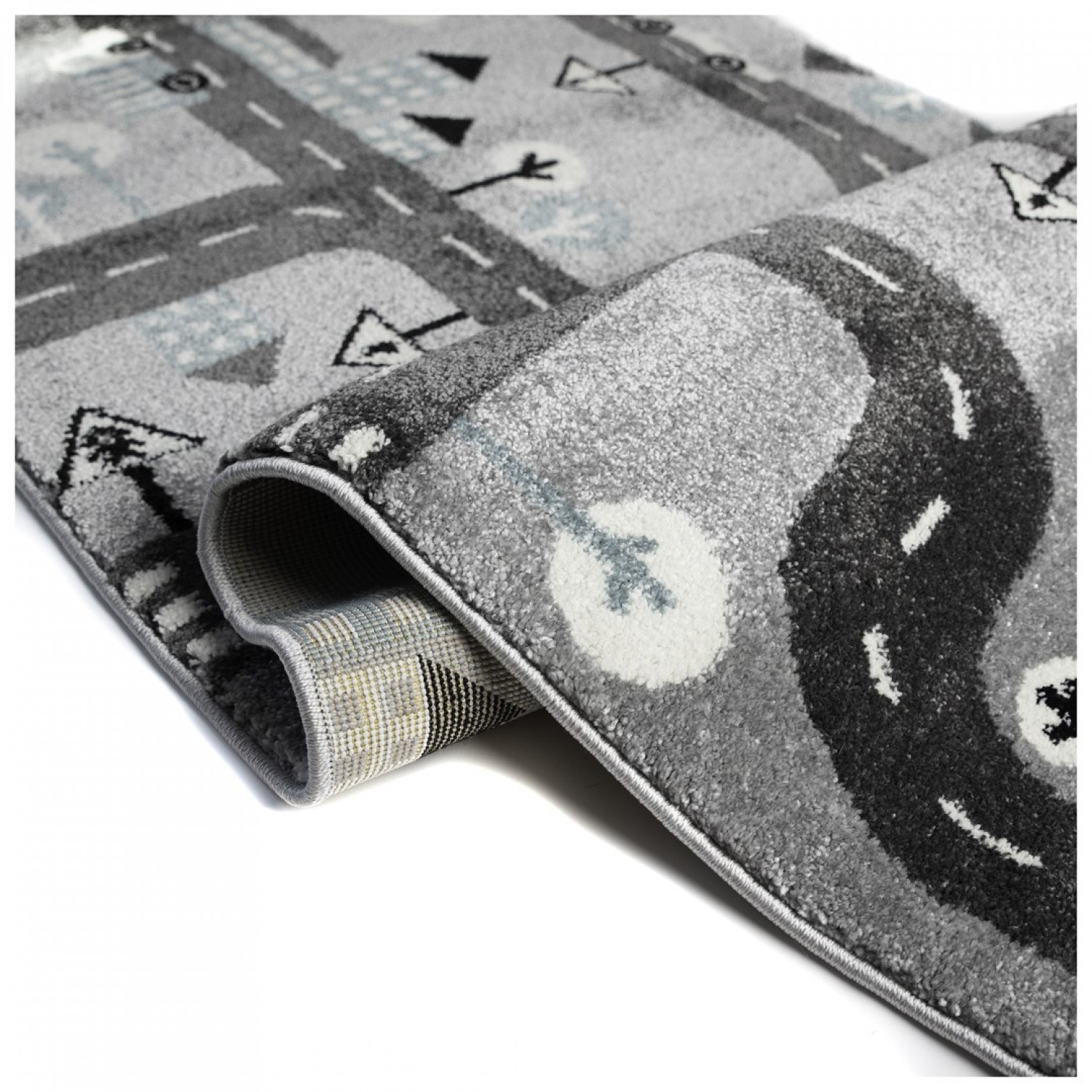 Παιδικό Χαλί Frieze Kids 0049A Grey/Blue - 160x230 cm 3