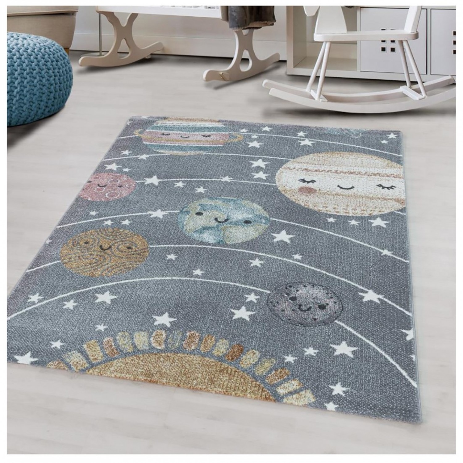 Παιδικό Χαλί Frieze Kids 2105A Grey - 160x230 cm 3
