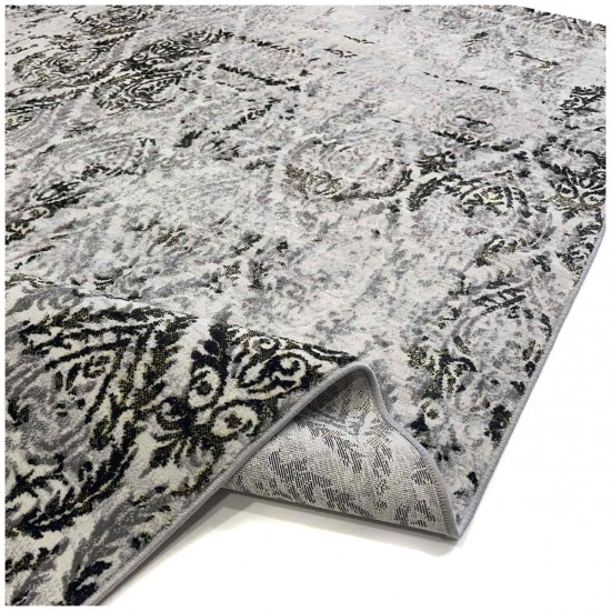 Χαλί Διάδρομος Antik 6197A Light Grey/Anthracite Πλάτος 80cm 2