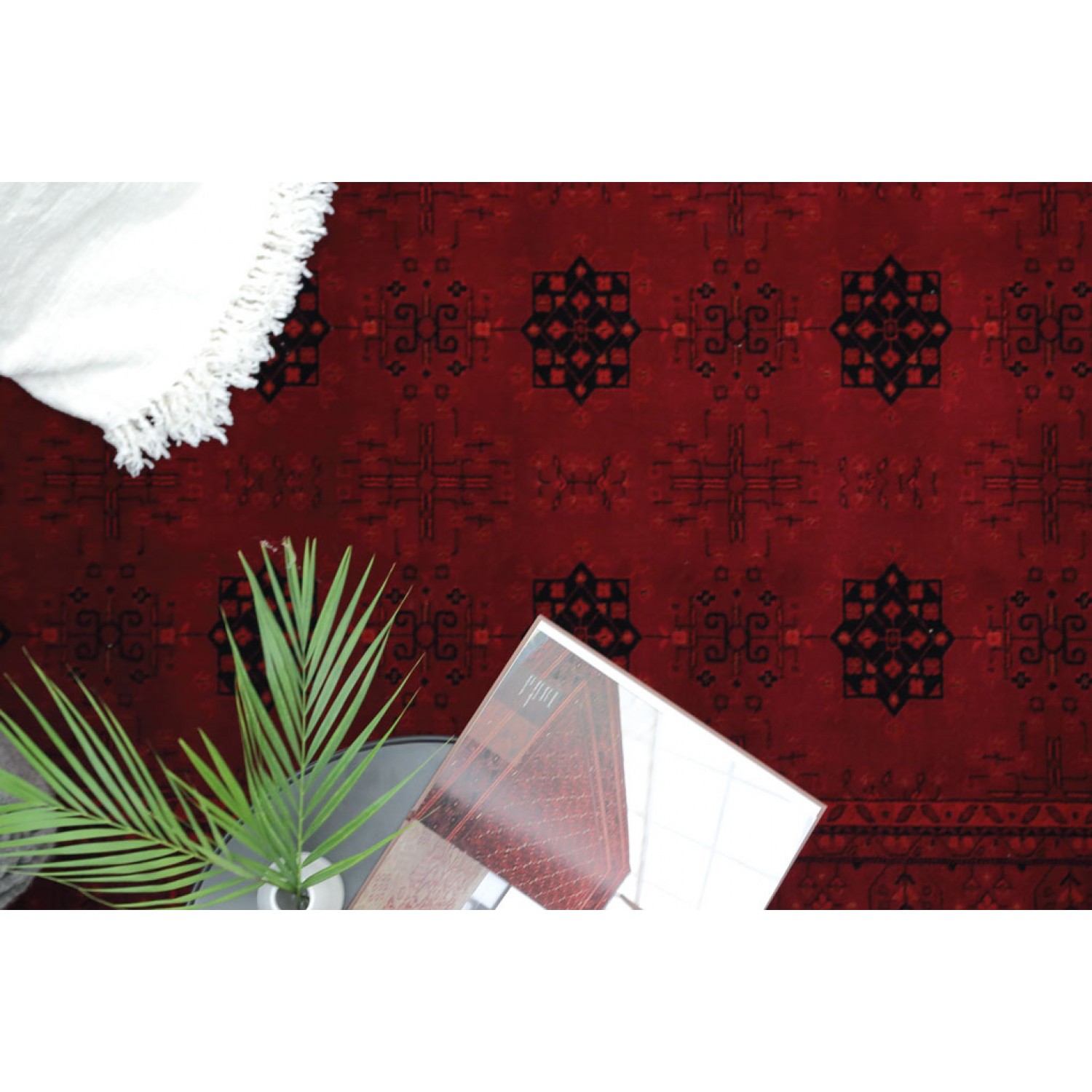 Χαλί Διάδρομος AFGAN 8127A D.Red Πλάτος 80cm 4