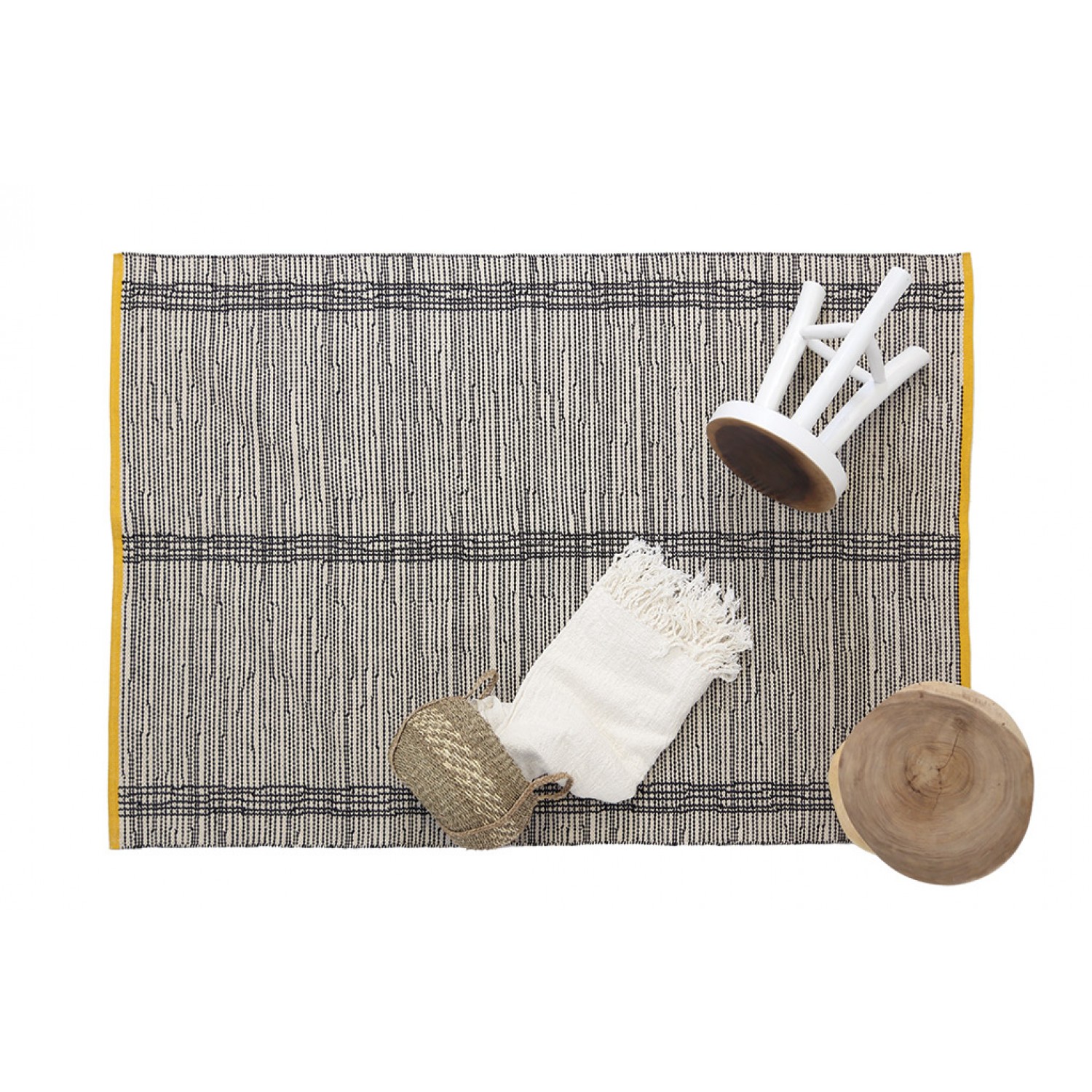 Χαλί Urban Cotton Kilim Marshmallow Old Gold Royal Carpet - 130 x 190 cm 6