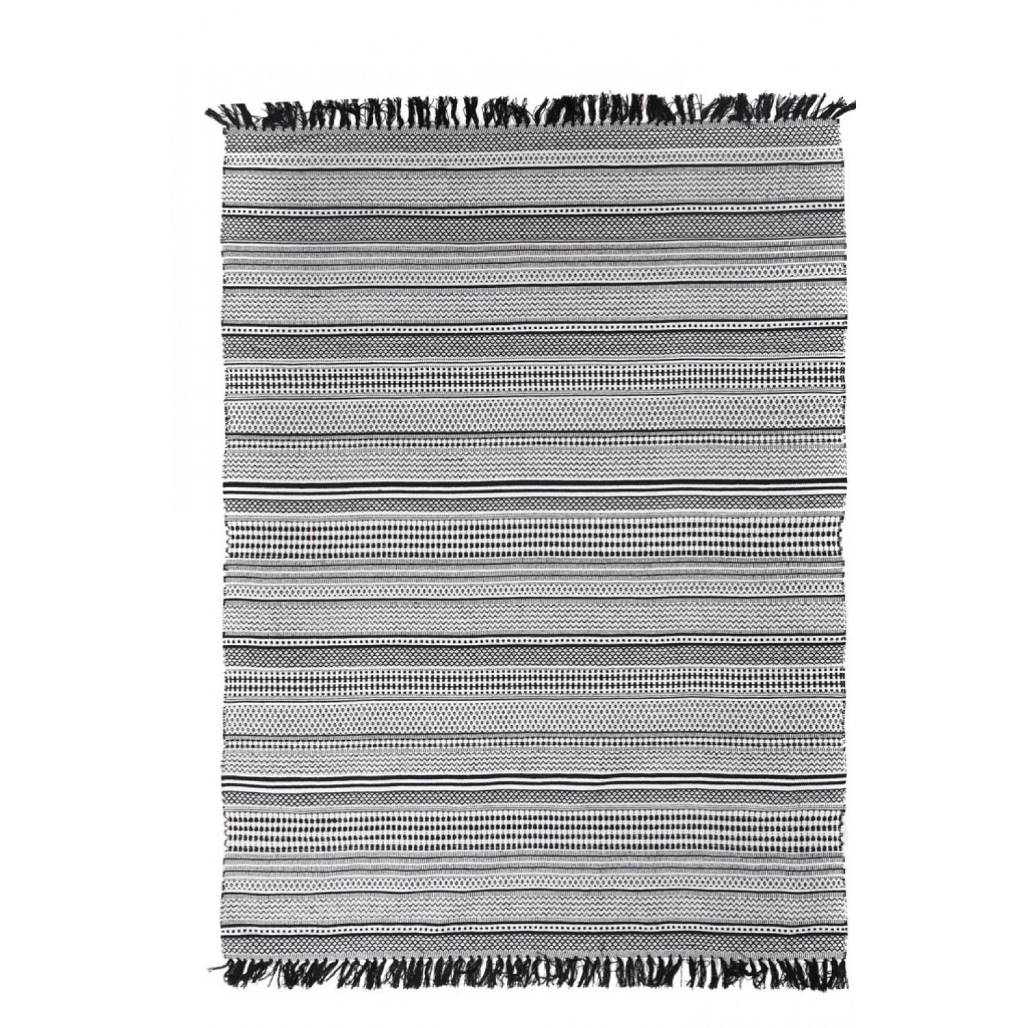 Χαλί Urban Cotton Kilim Samaira Black White Royal Carpet - 160 x 230 cm 2