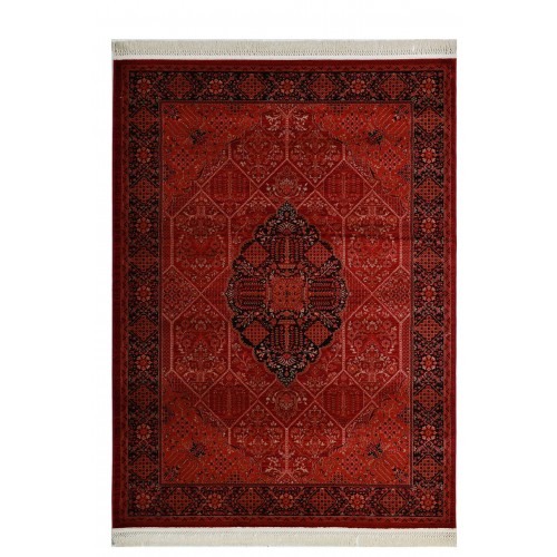Κλασικό χαλί Afgan 316A D.RED BLACK Royal Carpet - 100 x 160 cm