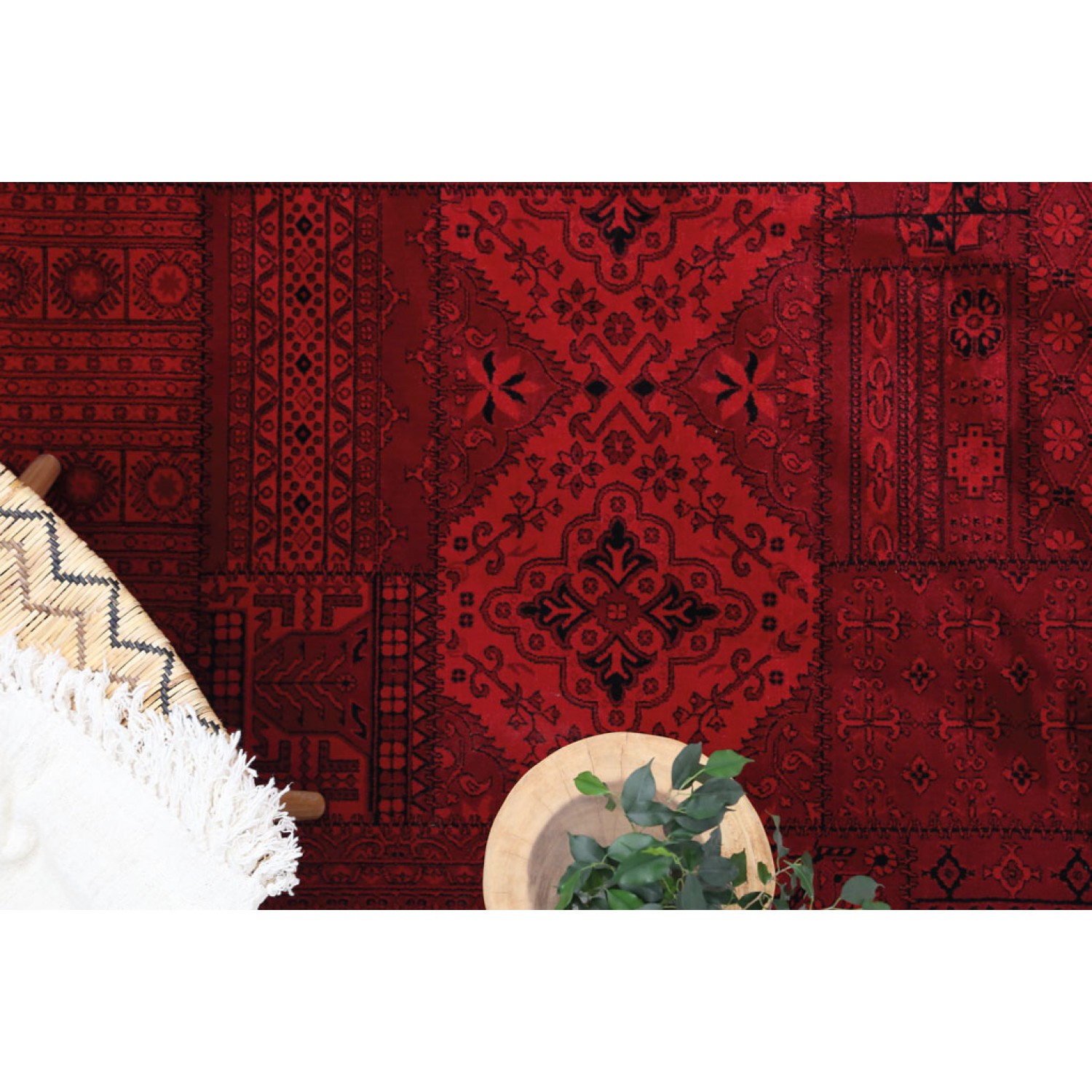 Χαλιά Κρεβατοκάμαρας (Σετ 3τμχ) Afgan 7675A D.RED Royal Carpet 5