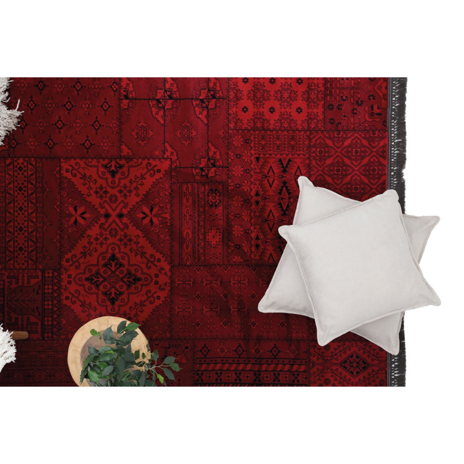 Χαλιά Κρεβατοκάμαρας (Σετ 3τμχ) Afgan 7675A D.RED Royal Carpet 6